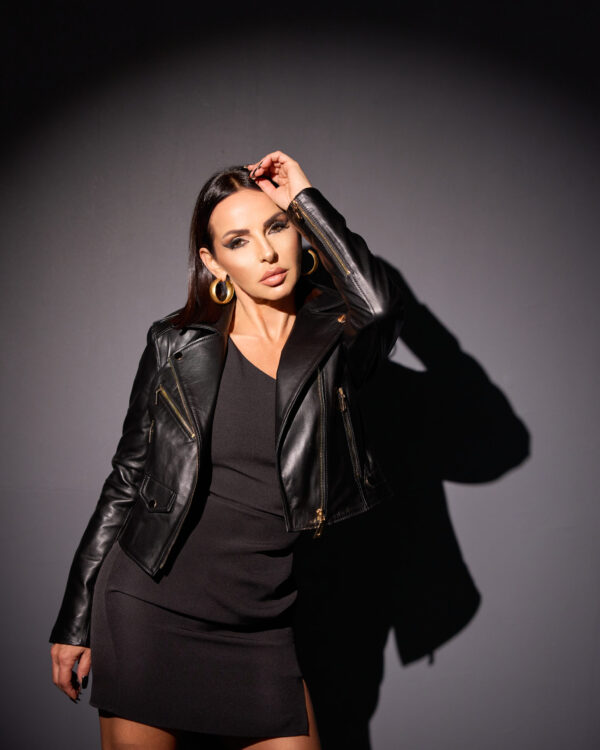 Charly Biker Black trendi kožna jakna