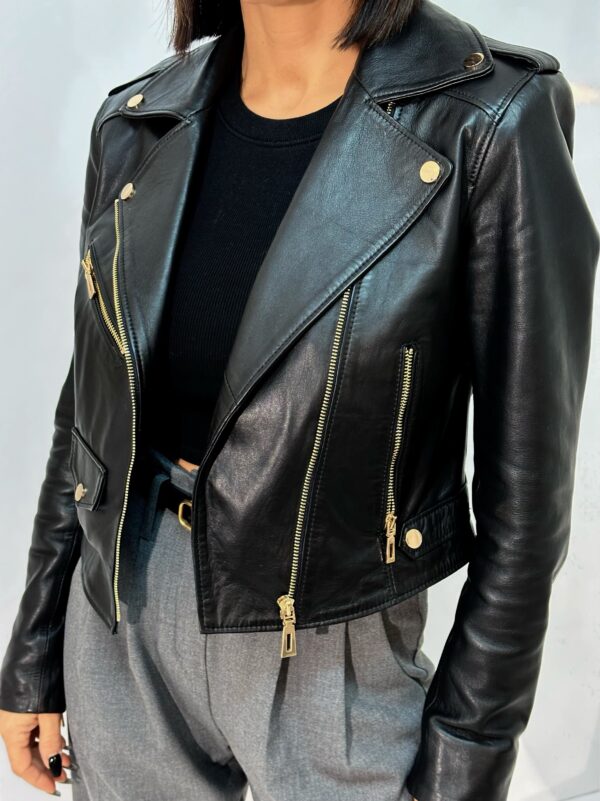 Charly Biker Black trendi kožna jakna