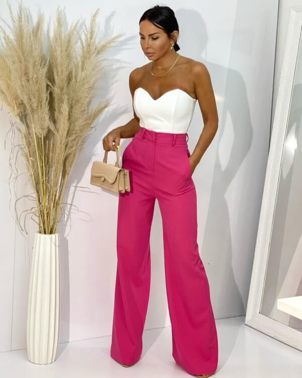 Ingrid Dragon Fruit zvonaste pantalone