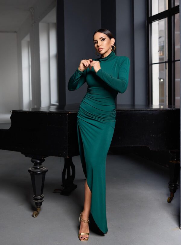 Flavia Teal duga koktel haljina