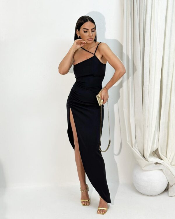 Holly Black asimetrična duga haljina