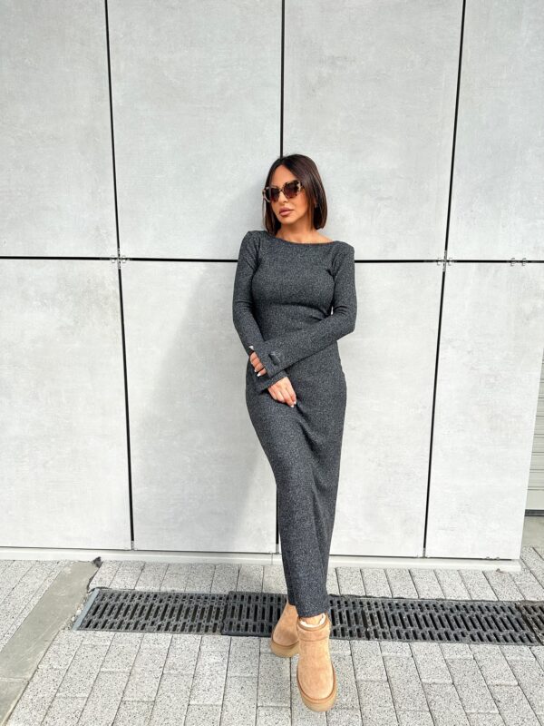 Dasha Graphite duga haljina od trikotaže