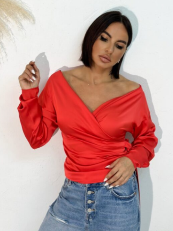 Sayonara Red bluza od satena