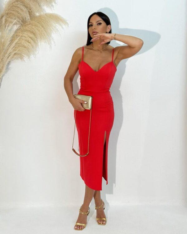 Deina Red midi haljina