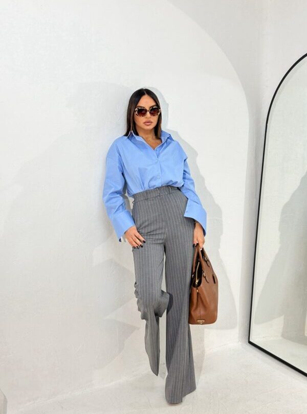Ingrid Striped Grey trendi pantalone
