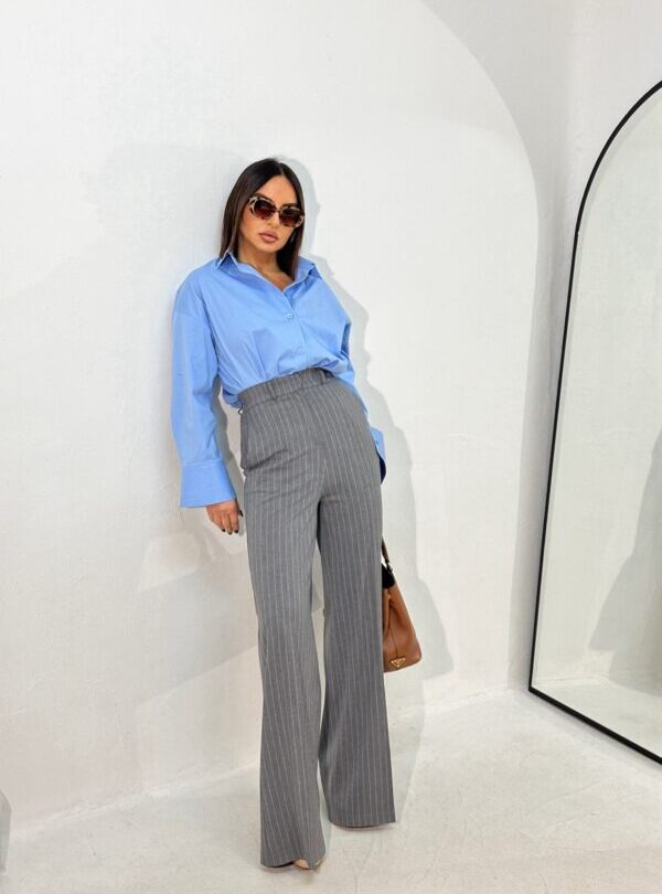 Ingrid Striped Grey trendi pantalone