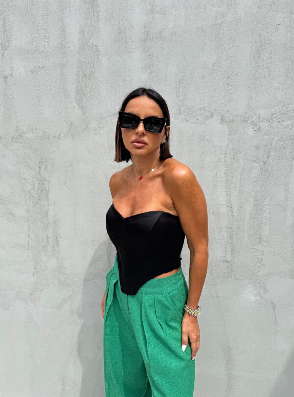 Crni trendi satenski korset