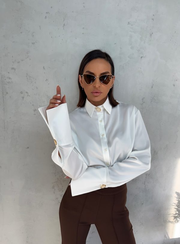 SILVIA WHITE košulja visokih manžetni