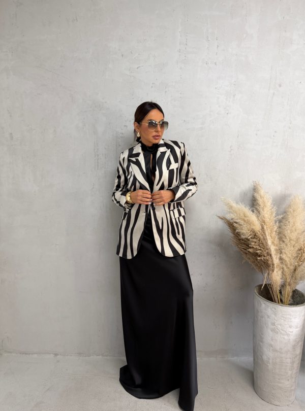 Zebrasti duži crno beli sako