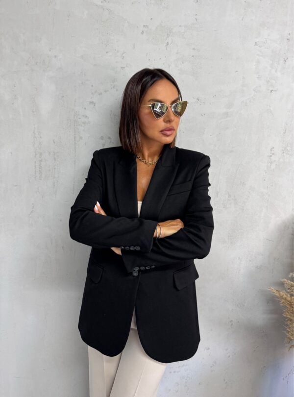 Crni duži ženski sako