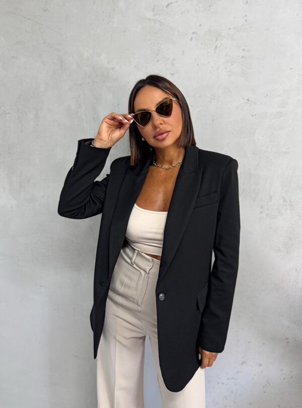 Crni duži ženski sako