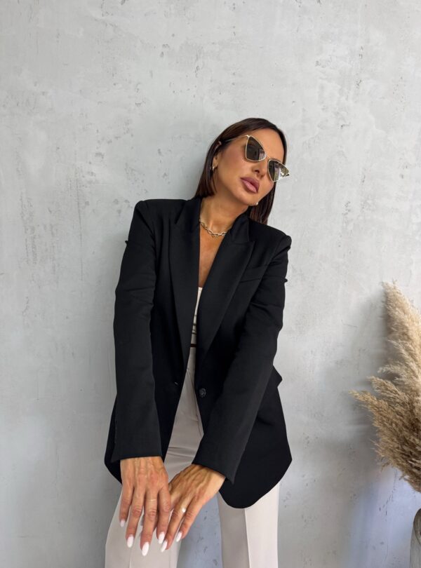 Crni duži ženski sako