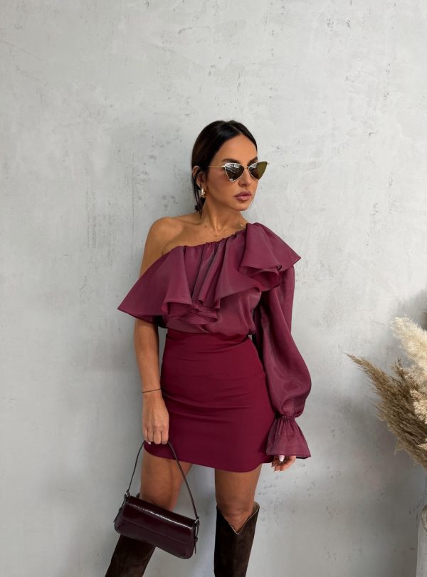 Mini bordo basic suknja