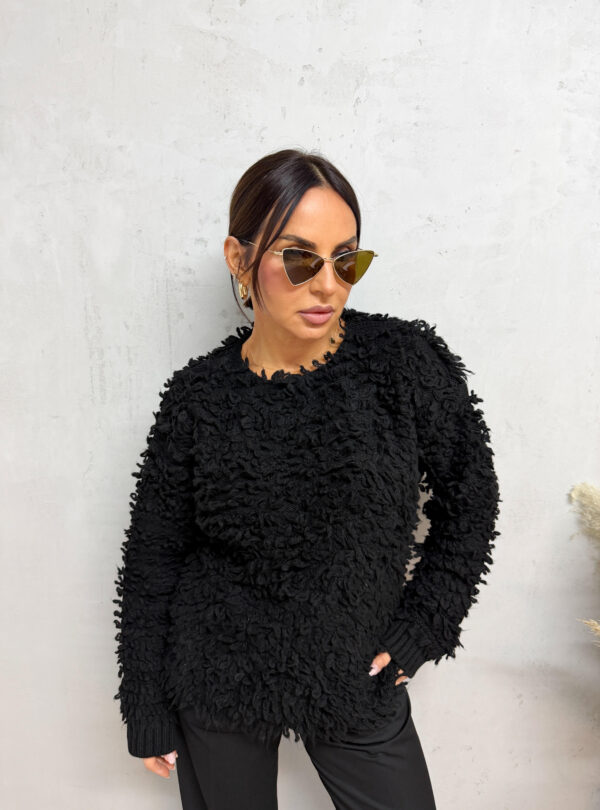 HOPE BLACK teddy džemper