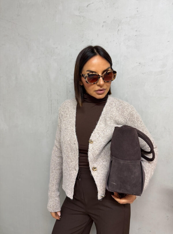 ABIGAIL GREIGE džemper na kopčanje