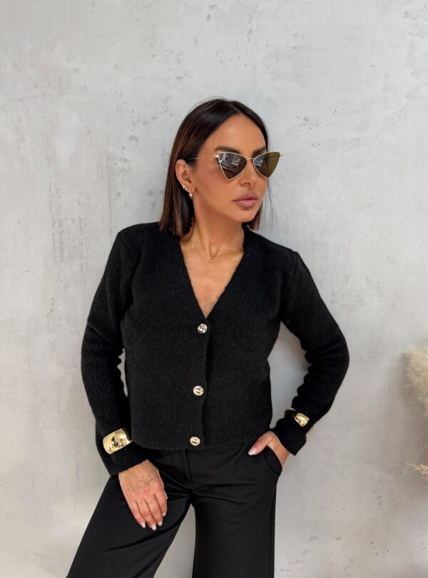 JAMIE BLACK džemper na kopčanje