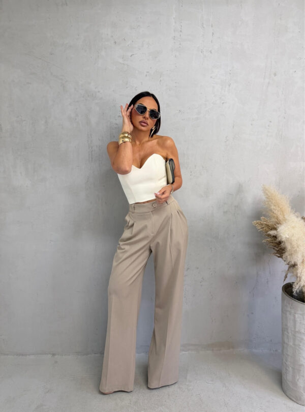 Beli korset top sa tračicama na vezivanje